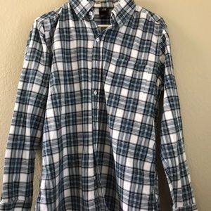 H&M Blue, Black, and White Flannel